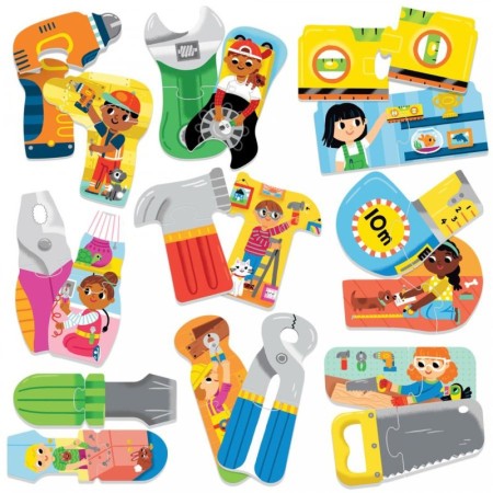 Headu Ecoplay - Puzzle-Uri Set Unelte Headu - 1